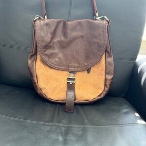 Rough & Tumble 1903 Regular Size Handbag Tan and Brown Leather Good Condition